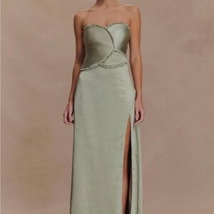 NWT Meshki Sage Green Gown